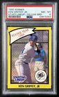 KEN GRIFFEY JR. PSA 8 1990 KENNER STARTING LINEUP CARD #NNO MARINERS 5264