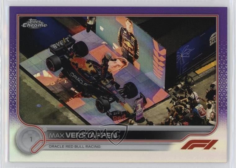2022 Topps Chrome Formula 1 F1 Racers Purple Refractor /399 Max Verstappen 12a6