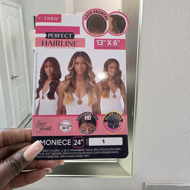 OUTRE Perfect Hairline - Moniece - Hand Tied 24in WIG - Color #1