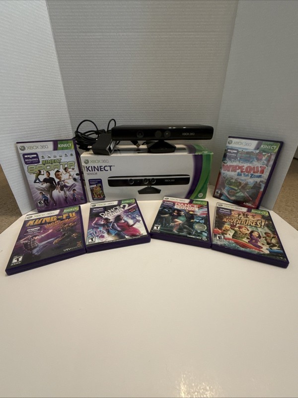 Xbox 360 Kinect Sensor with 6 Game Bundle