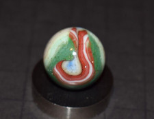 DAS Carnival Run OXBLOOD Aventure Swirl Toy Marble, Size .734" 47/64" MINT