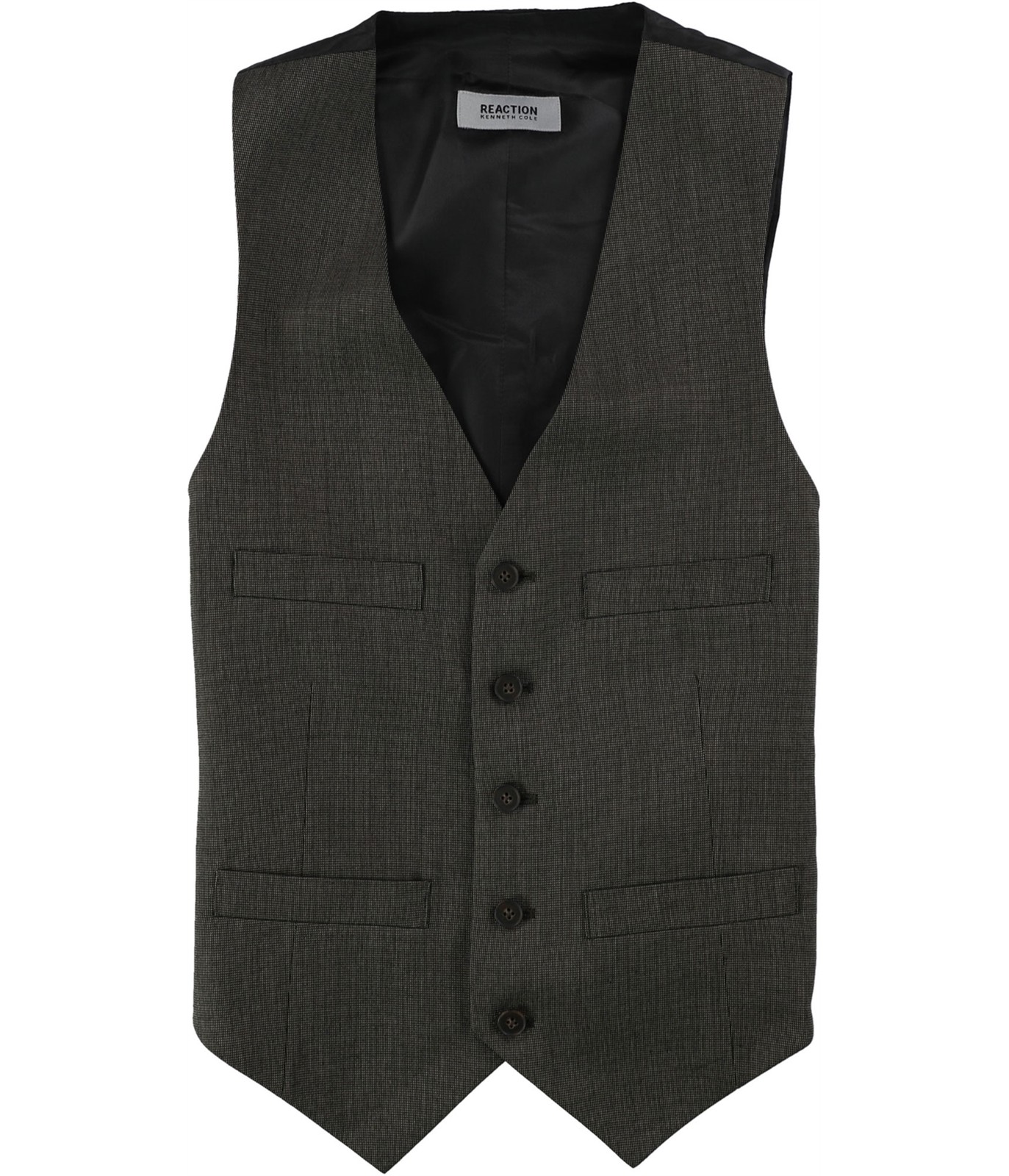 Kenneth Cole Mens Sleek Five Button Vest Brown 36 Short 9290₽