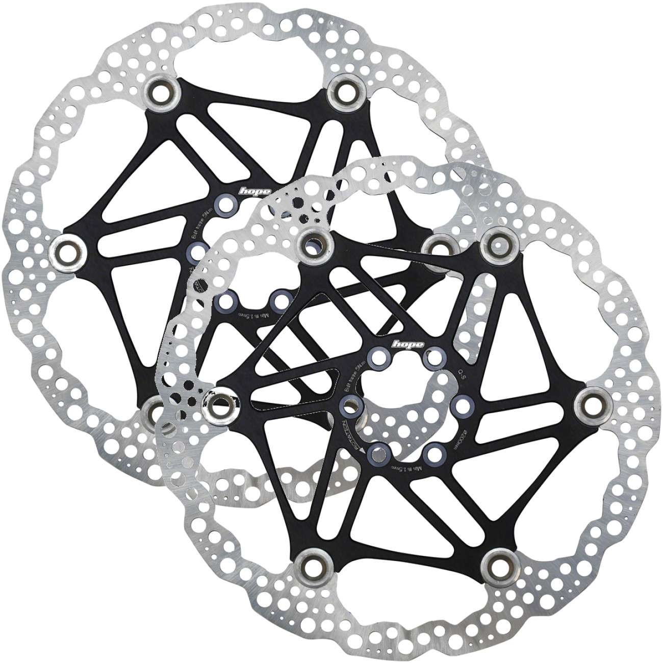 Комплект из 2 роторов с плавающим диском Hope 200 мм 2 штуки Черный 32490₽