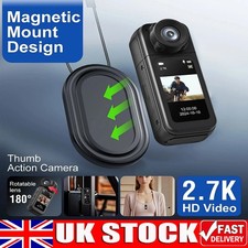 Mini Thumb Camera 2.7K WiFi Portable Sports Action Camera Cycling Body Video Cam