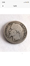 1867 BB France 50 Centimes Napoleon 111 .835 Silver