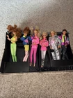 Lot Of Vintage Barbie And The Rockers 1985/86 Loose Dolls & Carrying Case Diva