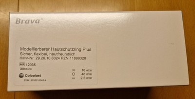 30 ST. BRAVA Coloplast modellierbarer Hautschutzring Plus, # 12035, PZN 11899328