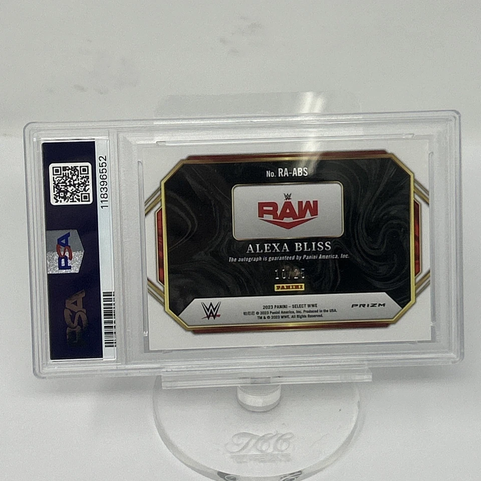 2023 Select WWE ALEXA BLISS Ringside Action Auto Tie Dye #'d 25 PSA 9 - Image 2 of 2