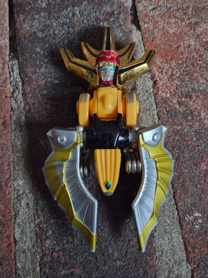 #ad #ad POWER RANGERS GAORANGER Wild Force Gao Yellow Eagle Zord DX Megazord BANDAI 2002 $28.95