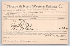 1897 Chicago & Northwestern Railway Co  Milwaukee WI Postcard