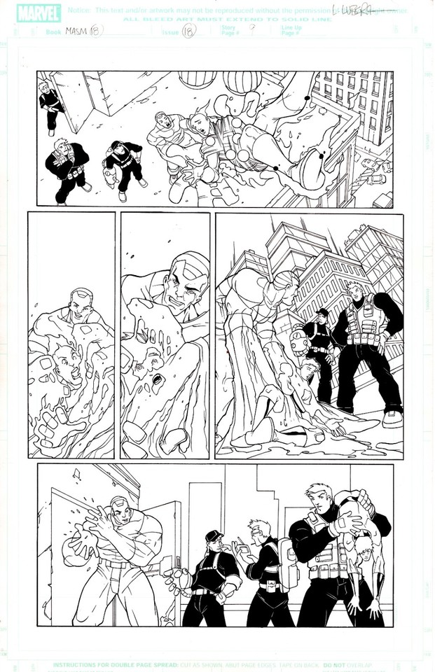 Marvel Age SPIDER-MAN 18 pg 9 ORIGINAL Comic Art - Logan LUBERA Sandman Comic Art