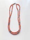 Vintage Jay King DTR Coral Double Strand  16" Necklace with Sterling Clasp — photo 10