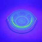 Vtg Anchor Hocking Cameo Ballerina Green Uranium Butter Dish Bottom Only Sm Chip