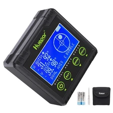 Huepar Digital Angle Gauge Protractor, Electronic Bubble Angle Finder Dual Ax...