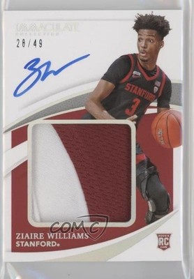 2021 Panini Immaculate Collegiate 28/49 Ziaire Williams RPA Patch Auto RC 0s9t