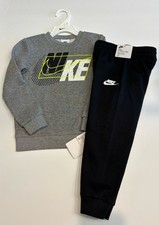Air Jordan Boy  s Gray /black 2 Piece Sweatshirt  Pant Set Size 4T Brand New   