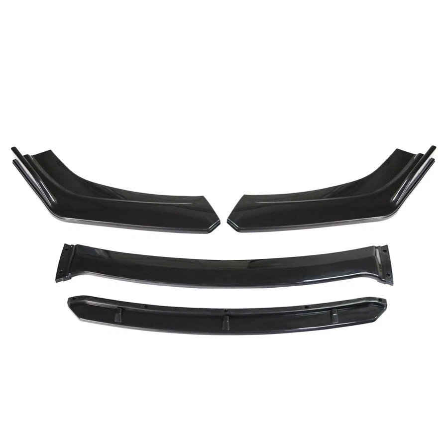 4pcs Glossy Black Car Front Bumper Splitter Lip Diffuser Spoiler Body Kit USA Foto 3 de 4