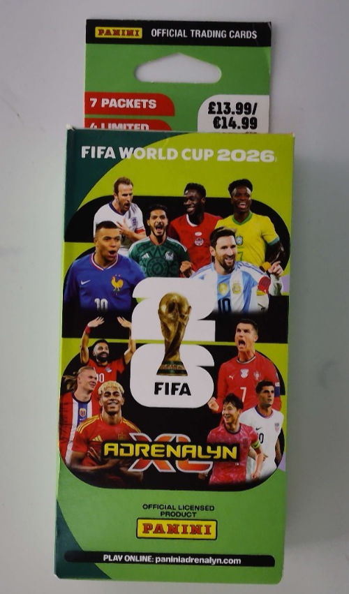 Panini FIFA Official World Cup Trading Cards 2026 MEGA Multiset 7 packs + Ltd Ed