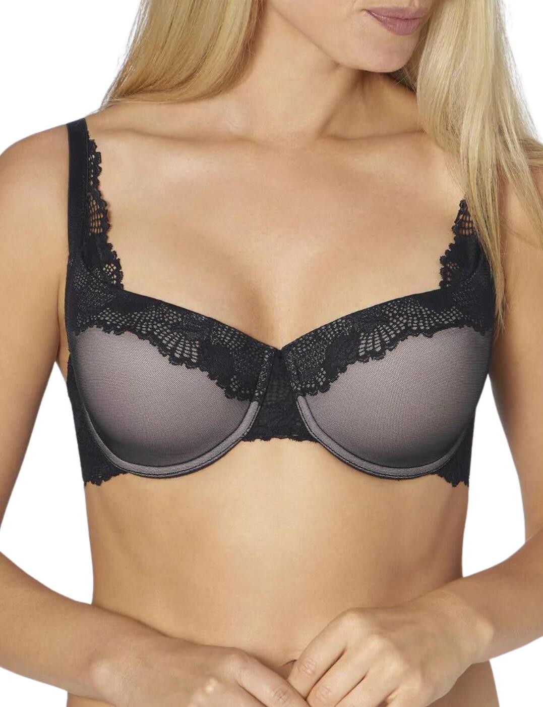 30DD Triumph Lace Spotlight Padded Bra 10201570 Underwired Half Cup Womens Bras