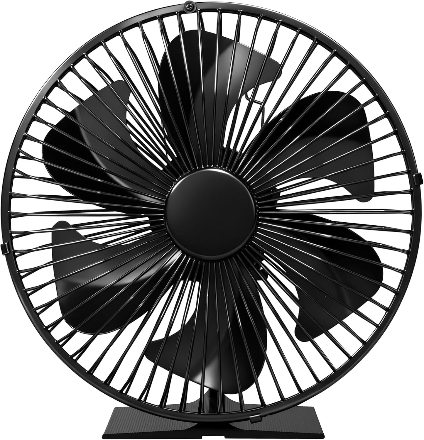 Log Burner Fan with Guard - 6-Blade Ultra Quiet Heat Powered Stove Fan - Log Bur