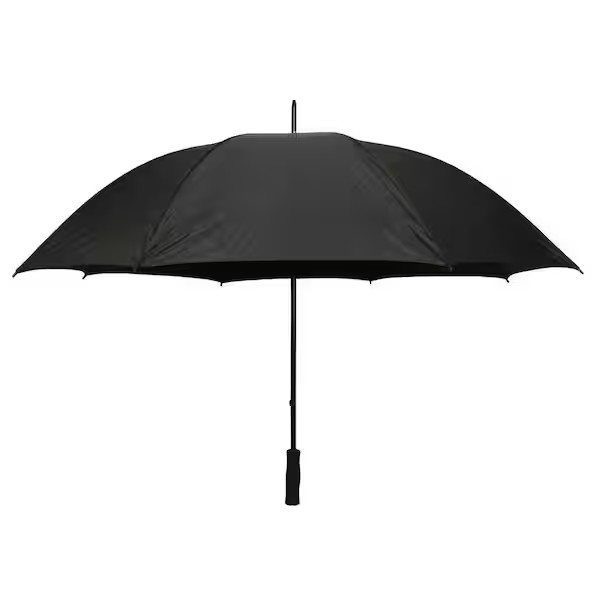 Umbrella In All Black 5 Ft Straight And Firm Handle  (2 Pack)