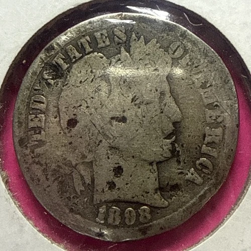 1898-O Barber Liberty Head 90 % Silver Dime 1898-O US Coin