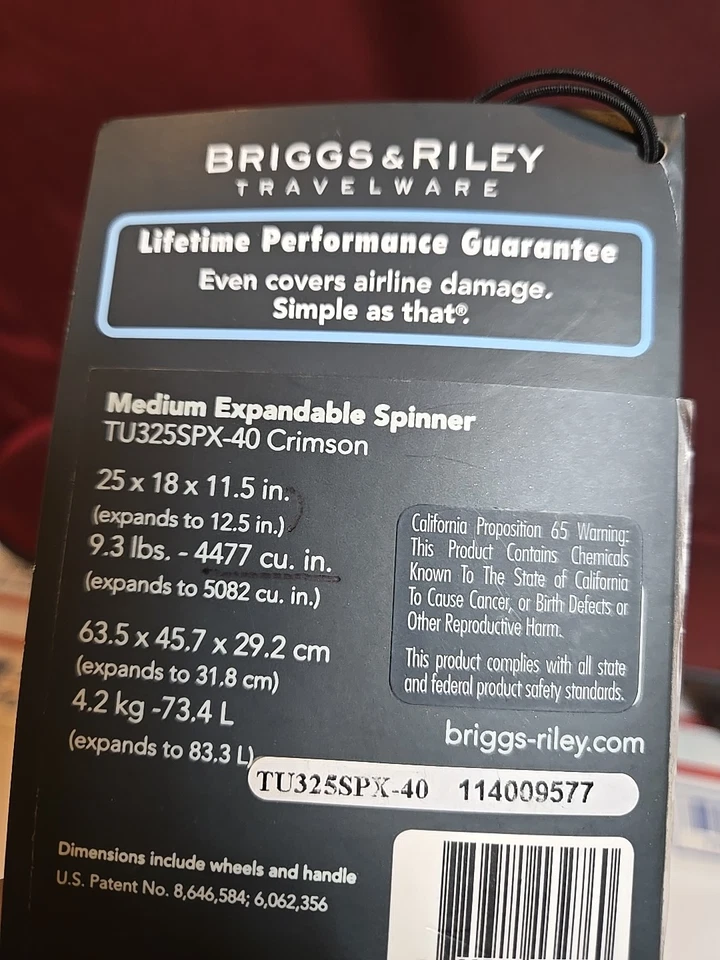 Briggs and Riley Transcend Medium Expandable 360 Spinner TU325SPX-40 Crimson Red - Image 3 of 4