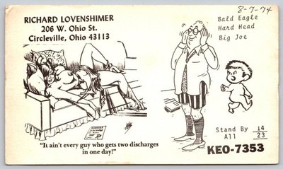 1974 Comic Postcard Richard Lovenshimer Circleville Ohio KEO-7353 B87