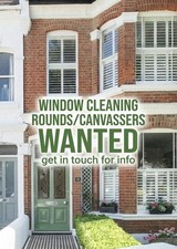 WINDOW CLEANING ROUND/CANVASSERS WANTED/LONDON & KENT/ FULL TIME WORK AVAILABLE