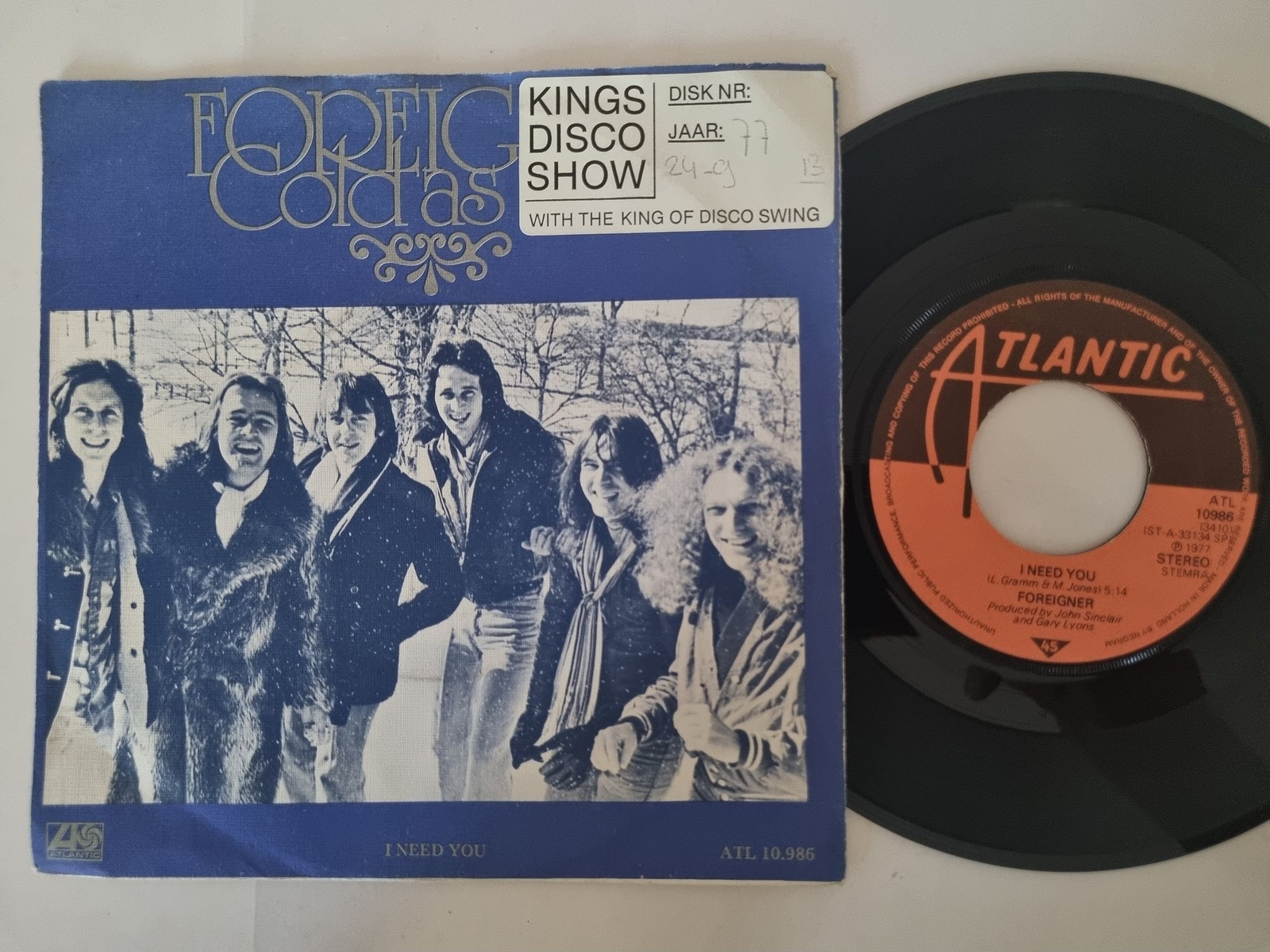 Foreigner - Cold As Ice 7'' Vinyl Holland