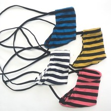 K345 CW Mens String Pouch G-Thong Little Posting Pouch Cotton/Poly Stripes