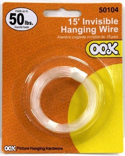 Lote de 3 rollos de 15 pies para colgar alambre invisible OOK 50104 50 lb - Imagen 3 de 6