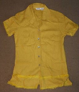 yellow button up top