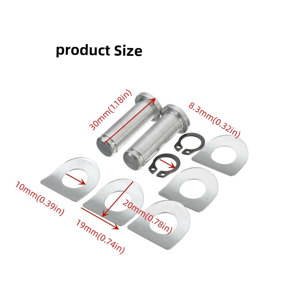 Chrome Footpeg Foot Peg Mount Bolt Pin Spring Washer Kit Fit for Harley