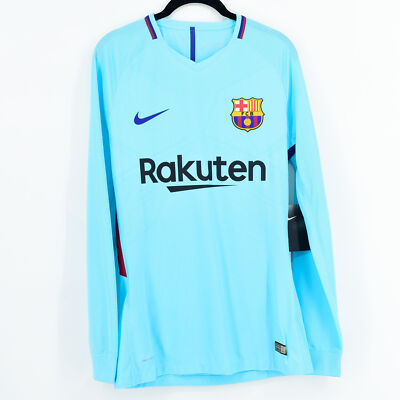 【レトロ】FC Barcelona  長袖 2017/2018 2017-18 Barcelona Player Issue Away L/S Shirt CL Nike *BNWT* M
