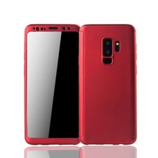 Custodia cellulare custodia protettiva per Samsung Galaxy S9 Plus full cover protezione display rossa