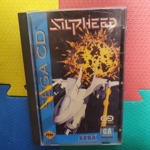 SILPHEED ( Sega CD 1993)  Complete Long Case CD Manual Reg Card - Cracked Case