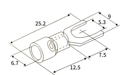 RND 465-00045 | RND Connettore A Forcella, Parzialmente Isolato, Rosso - Foto 10