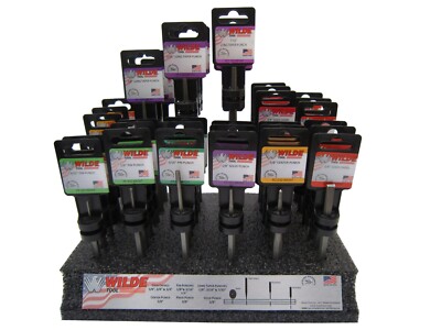 Wilde USA K312FDHT 36 Pc Punch & Chisel Hang Tag Display 12 Different Varieties
