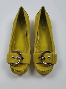 Nine West Women Amarillo Mocasines Mocasines Zapatos Mocasín en Cuero  Tamaño 10M. | eBay