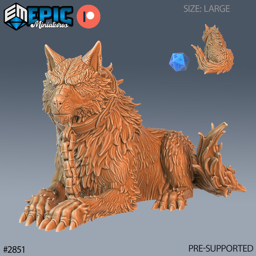 Epic Miniatures Viking Age x6 Fenrir Wolf - Escala 28 mm Dire Wolves - Imagen 6 de 8