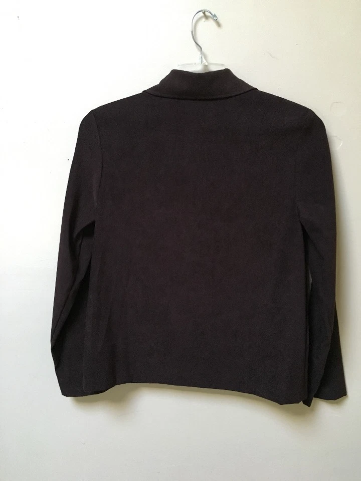 Blazer/camisa/chaqueta Briggs New York para mujer marrón gamuza talla S Foto 4 de 4