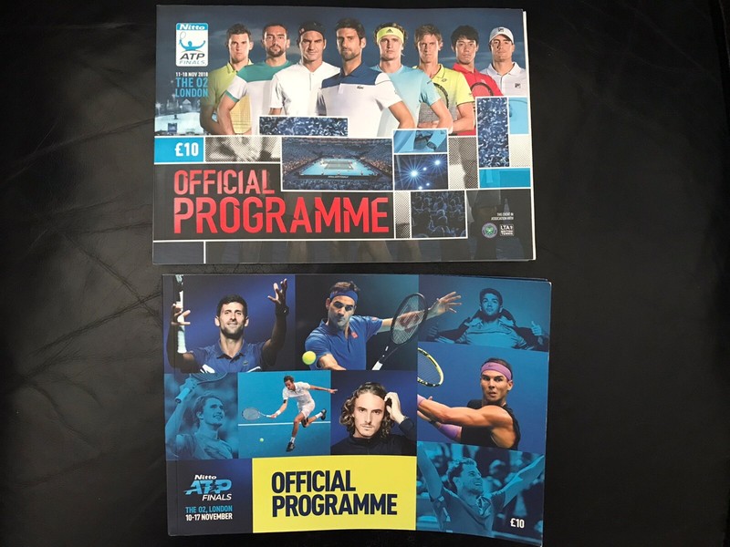ATP FINALS Official Programs 2018, 2019 + 2015 French Open Media Guide