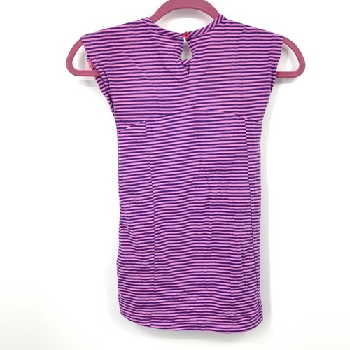 Hatley Kids Girls Size 5 Dress Tank Pink Purple Striped Bird Embroidery Fringe - Picture 6 of 10