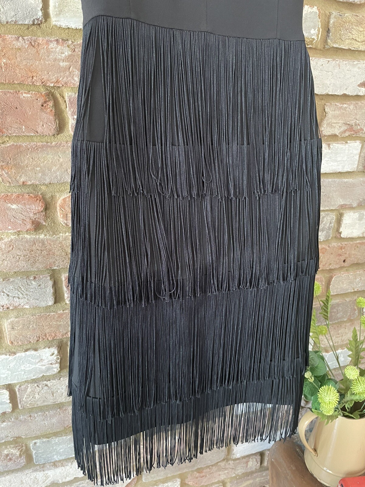 Phase Eight Beaded Tassel Fringed Gatsby Flapper Occasion Dress Size 12 image 6