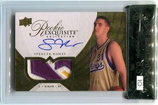 2007-08 Exquisite Gold Parallel SPENCER HAWES Auto Patch RC Rare /31 BGS RCR 8.5