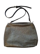 Marella Italy Borsa a Tracolla in Ciottoli Metallizzati, Tracolla Regolabile, Borsetta