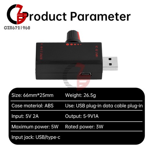 5W DC5V 2A Fan Controller Stepless Speed Control w/ Switch USB Protection Type-C - 第 12/24 張圖片