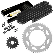 Black O-Ring Drive Chain & Sprockets Kit for Yamaha XV250 V-Star 250 2008-2016