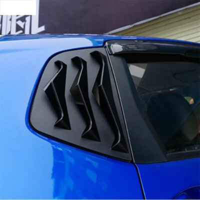 2PCS For Honda Fit Jazz 2014-2019 Matte Black Rear Side Vent Window Louver Cover